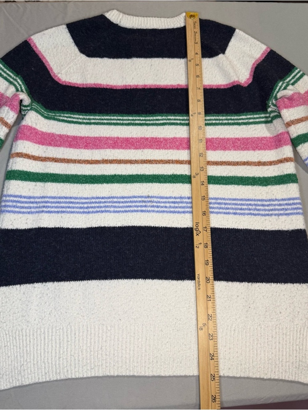 Caslon Striped Sweater Multicolor Crewneck Knit Cozy Size XS Fall Cottagecore - Picture 5 of 7
